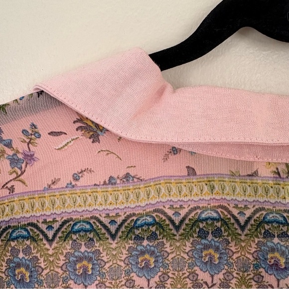 NWT Umgee | Pink Boho Top with Floral Sleeves | Size Small - Picture 12 of 16